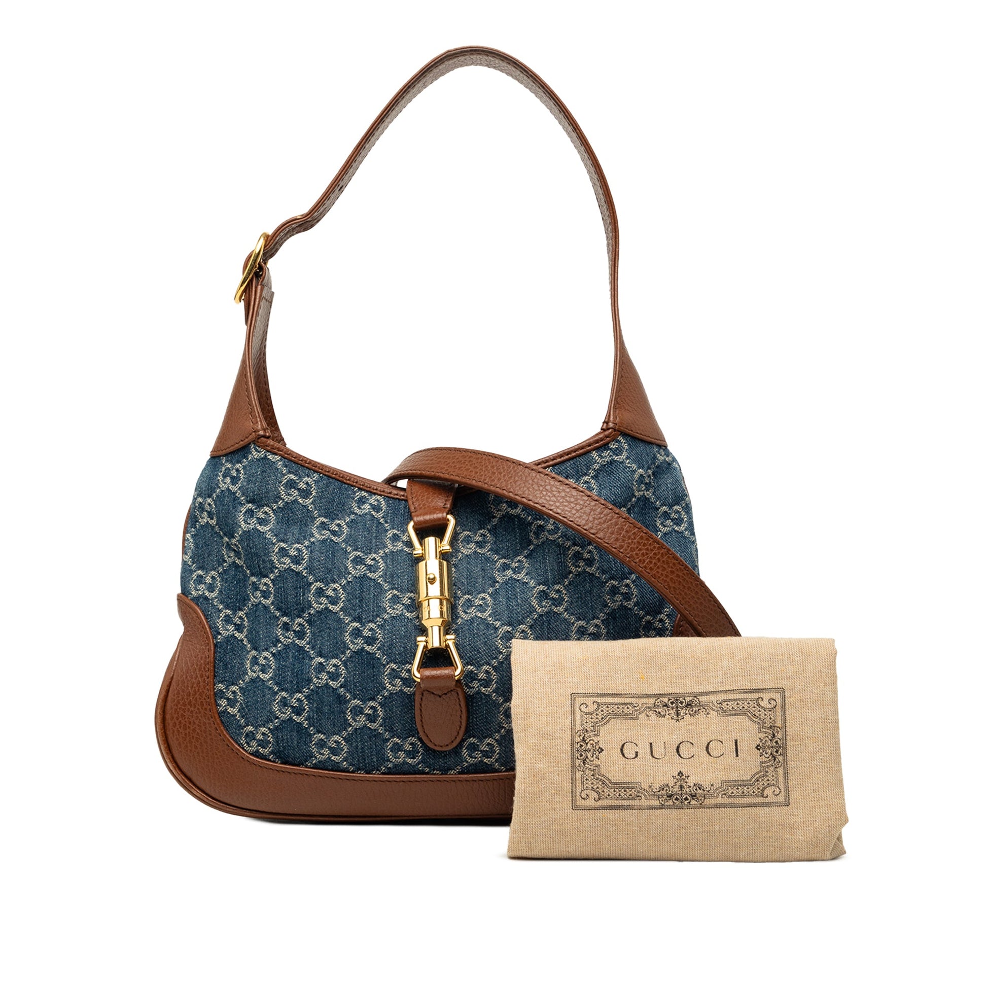 Gucci Small GG Denim Jackie 1961 Crossbody