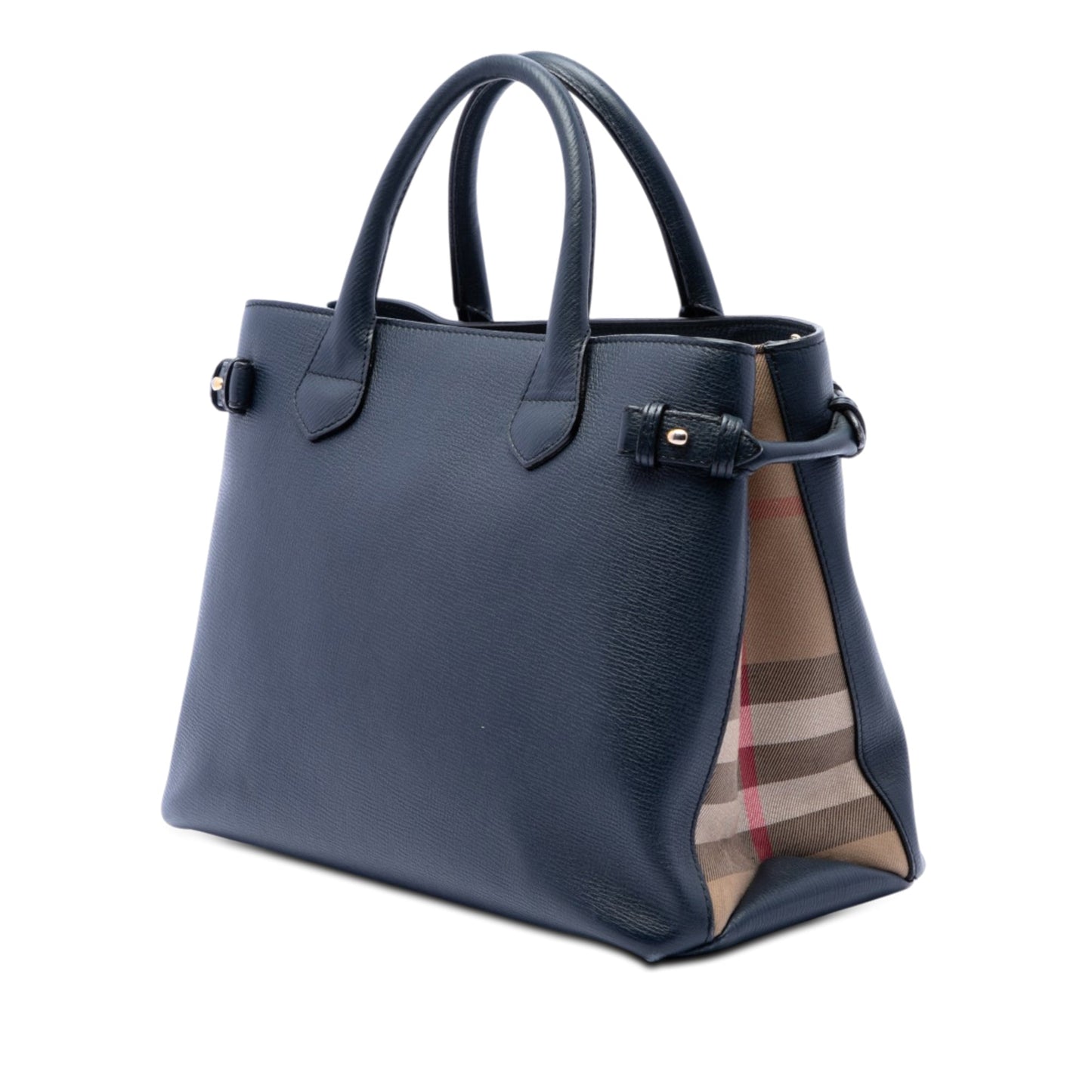 Burberry Medium Leather and House Check Banner Satchel