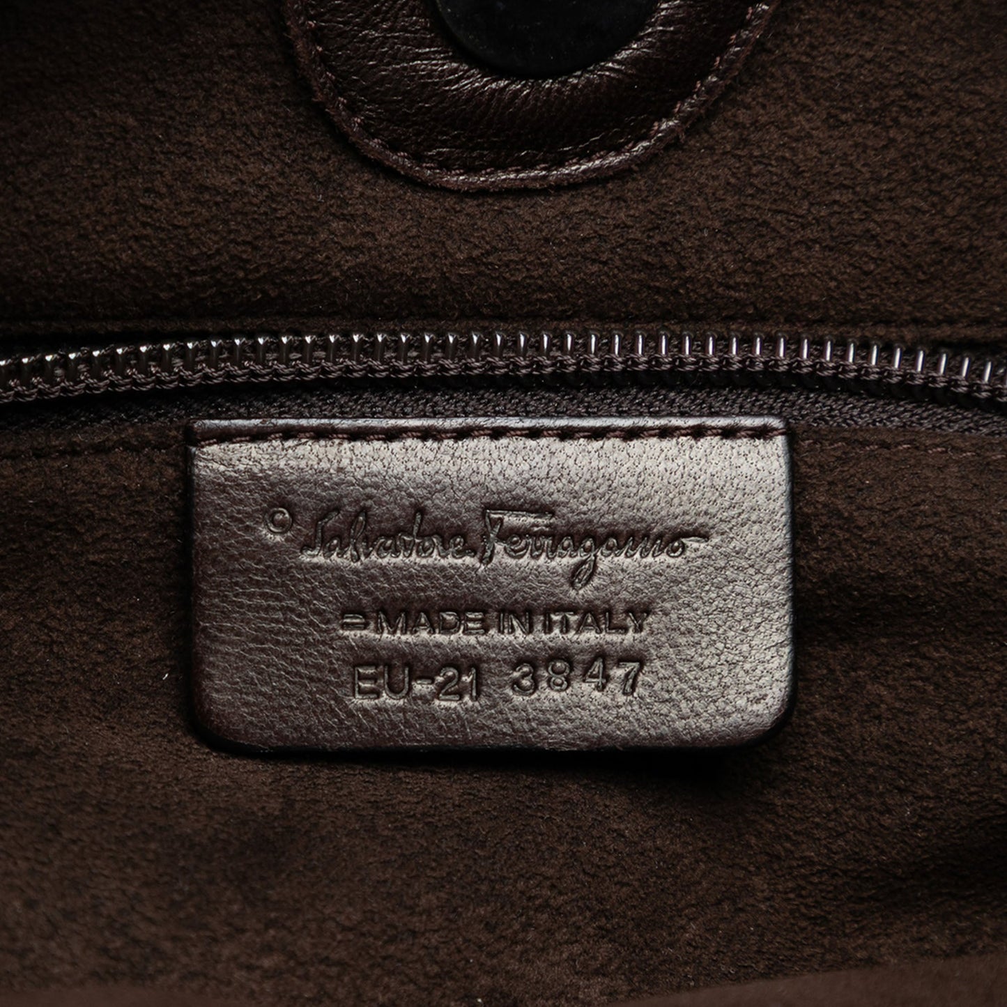 Ferragamo Chevron Calfskin and Studded Suede Hobo