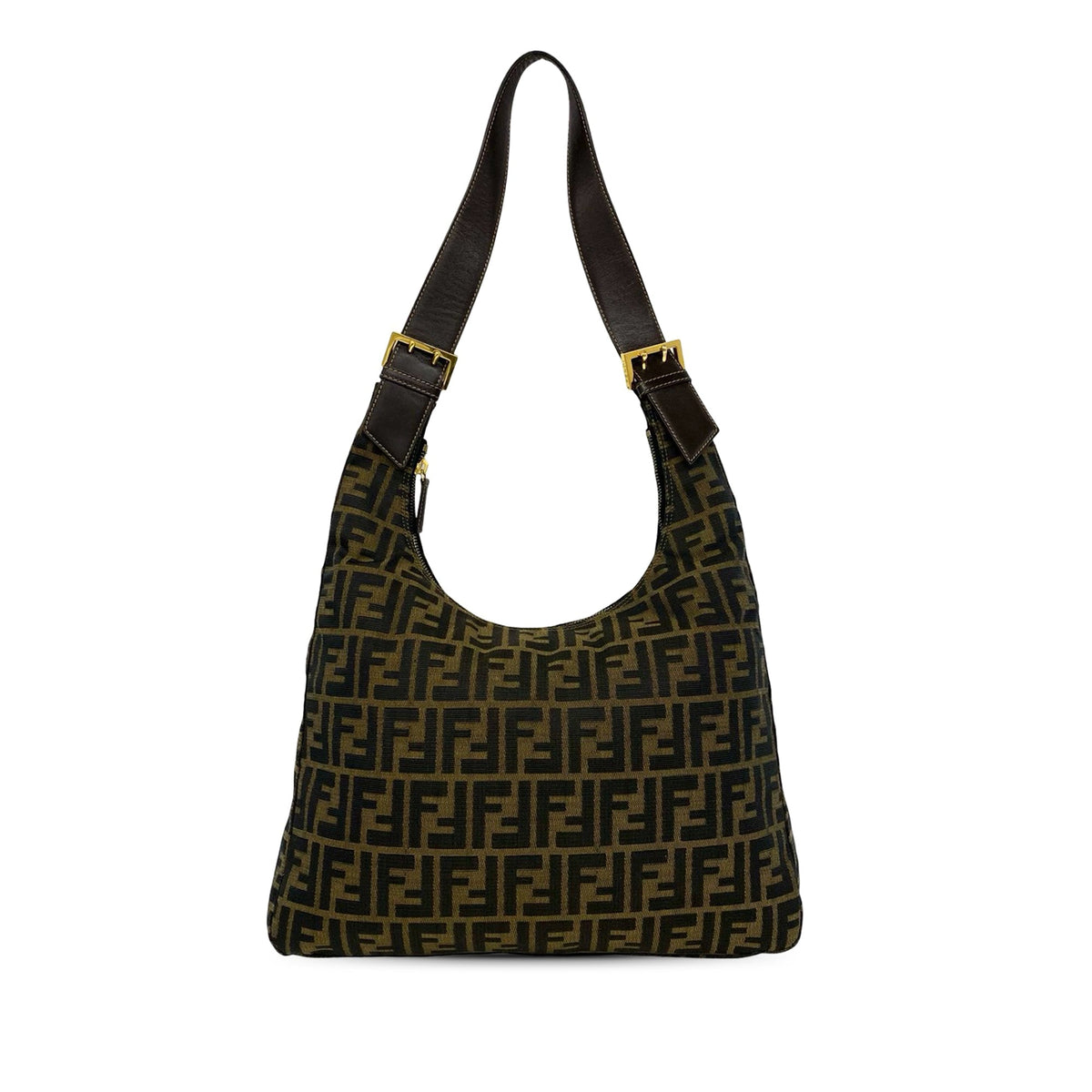 Fendi Zucca Canvas Shoulder Bag
