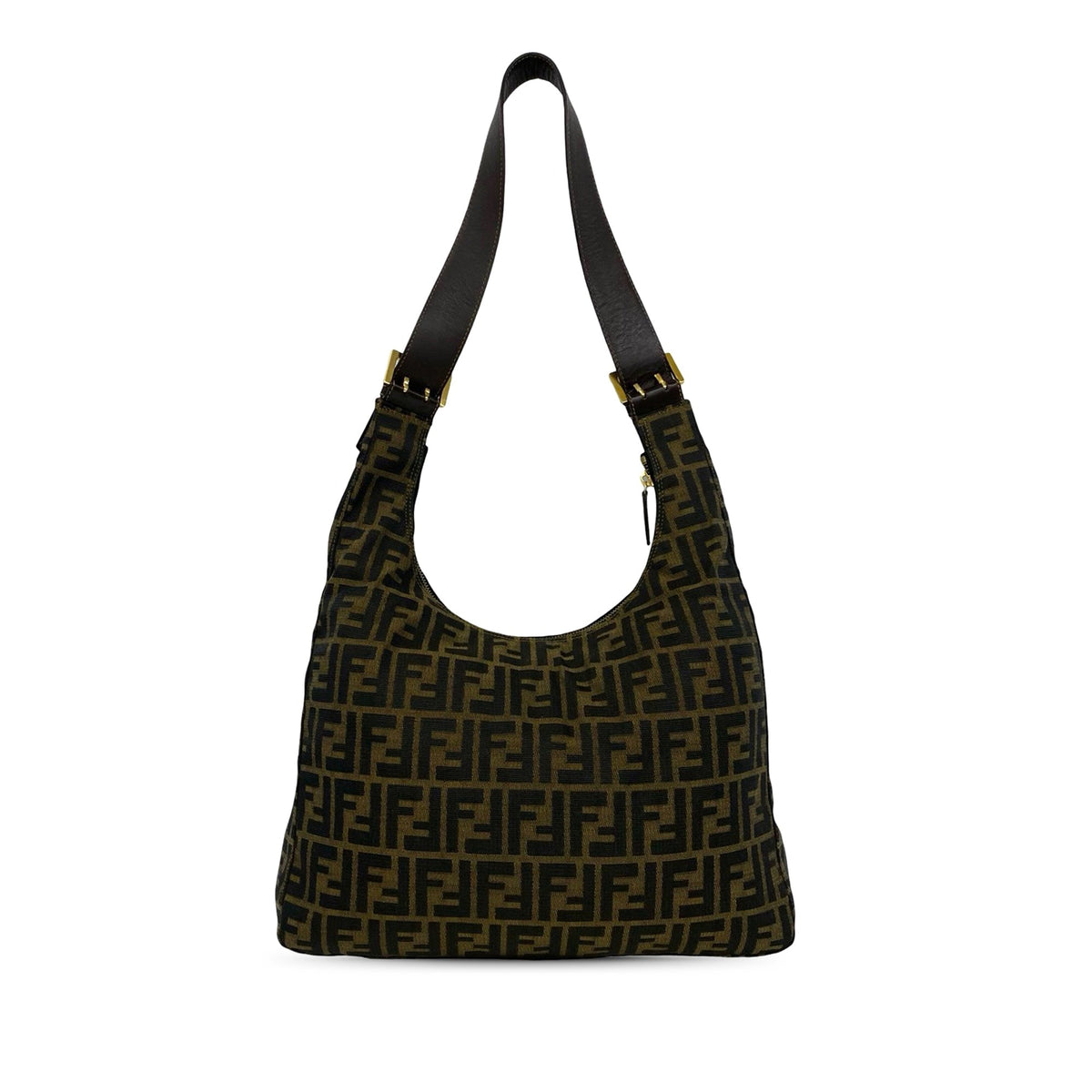 Fendi Zucca Canvas Shoulder Bag