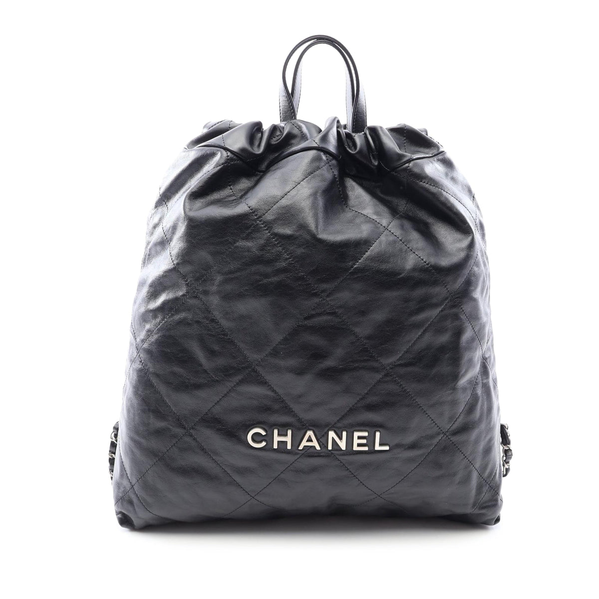 Chanel Large Quilted Shiny Calfskin 22 Backpack