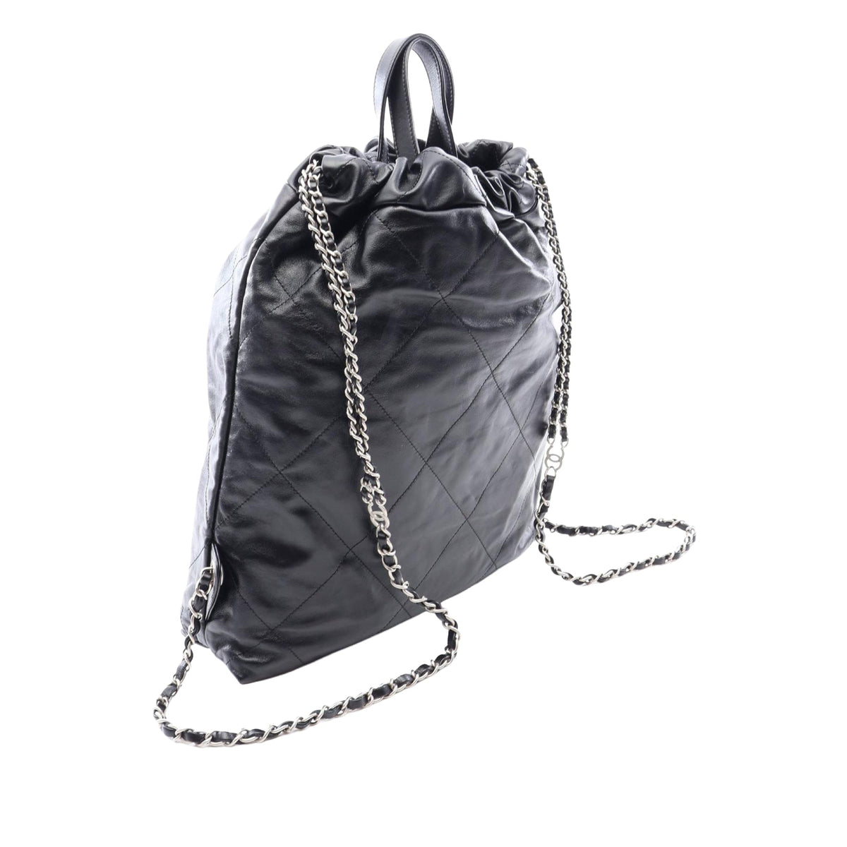 Chanel Large Quilted Shiny Calfskin 22 Backpack