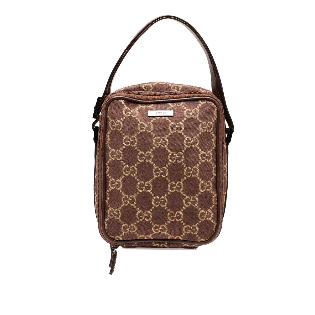 Gucci GG Canvas Double Zip Accessory Pouch