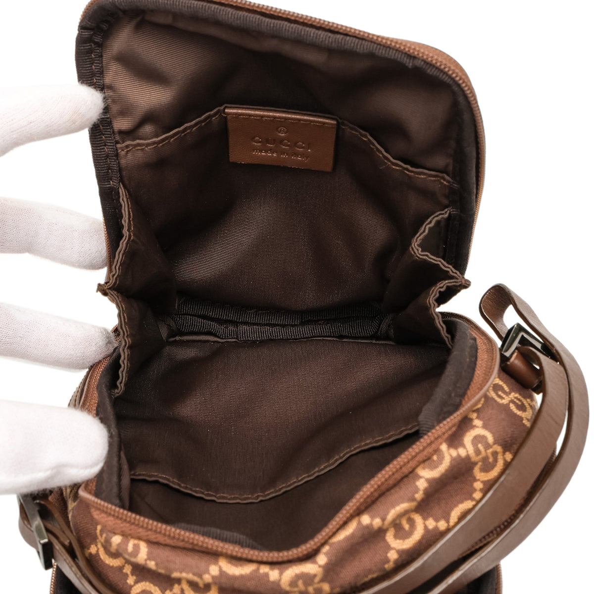 Gucci GG Canvas Double Zip Accessory Pouch
