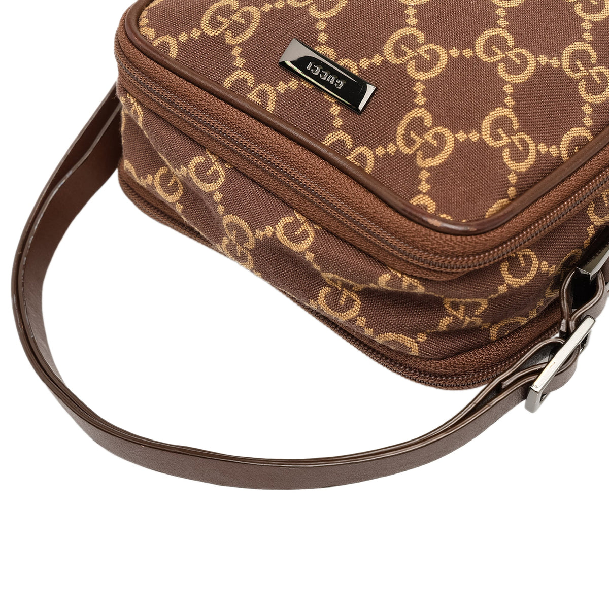 Gucci GG Canvas Double Zip Accessory Pouch