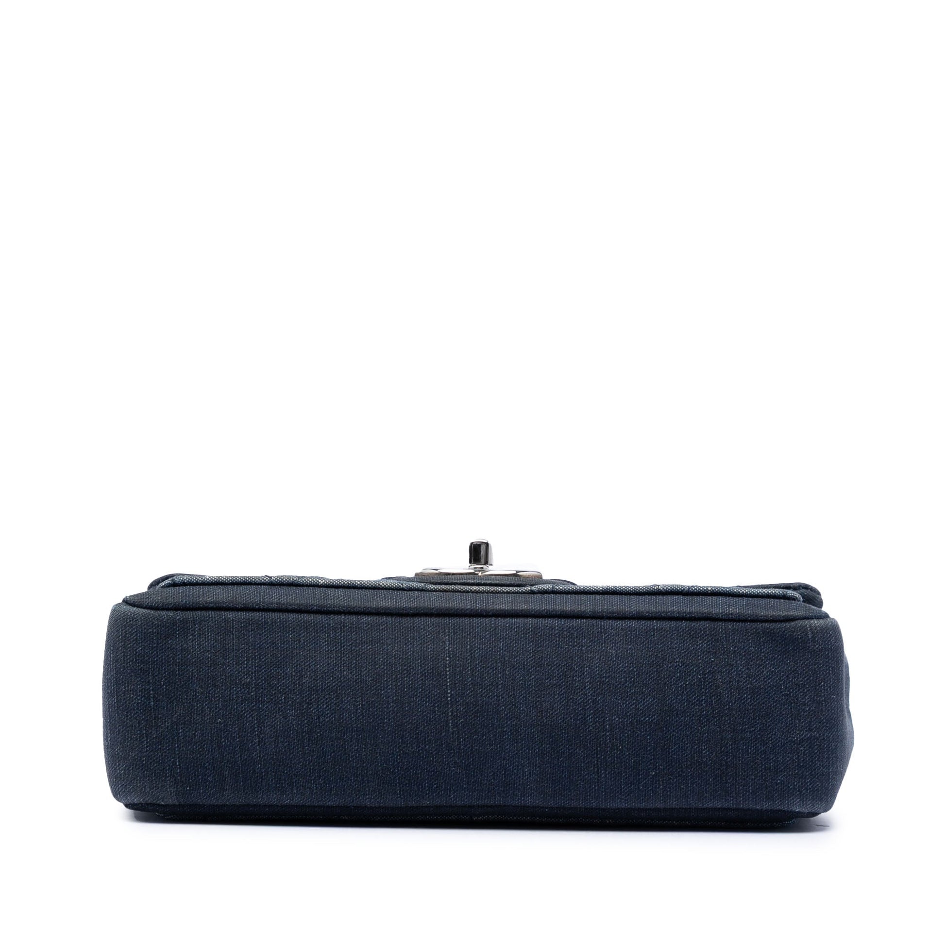 Chanel Small Bicolor Quilted Denim Medallion Flap
