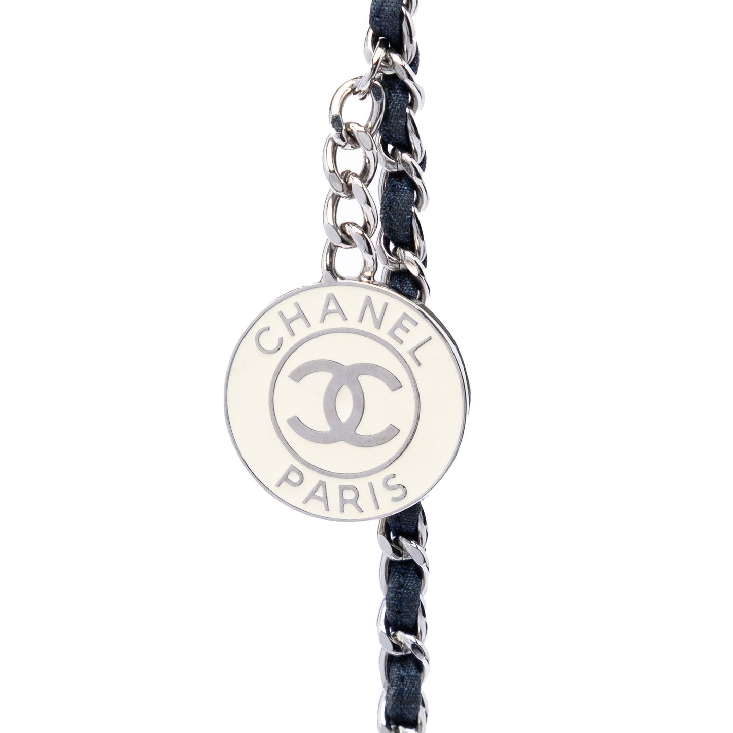 Chanel Small Bicolor Quilted Denim Medallion Flap