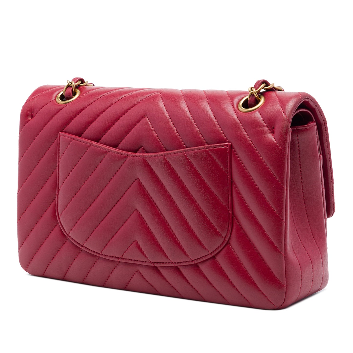 Chanel Medium Classic Chevron Lambskin Double Flap
