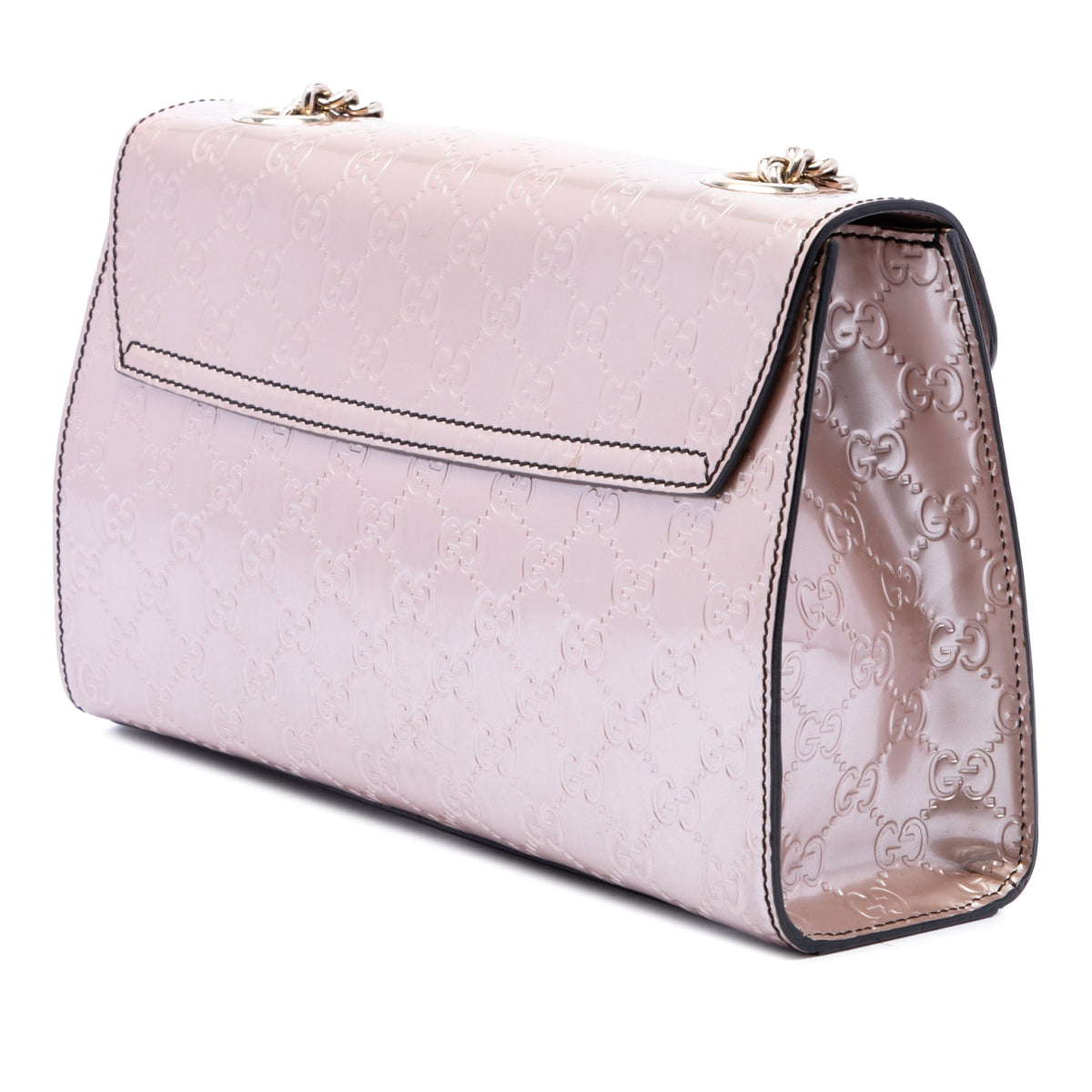 Gucci Medium Guccissima Patent Emily Shoulder Bag — Pink