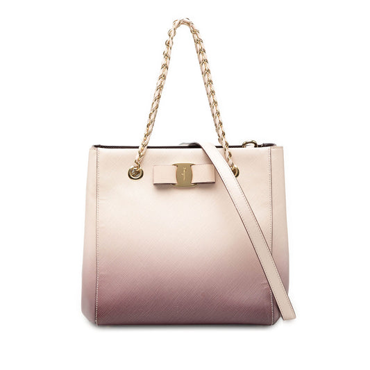 Ombre Leather Vara Bow Satchel