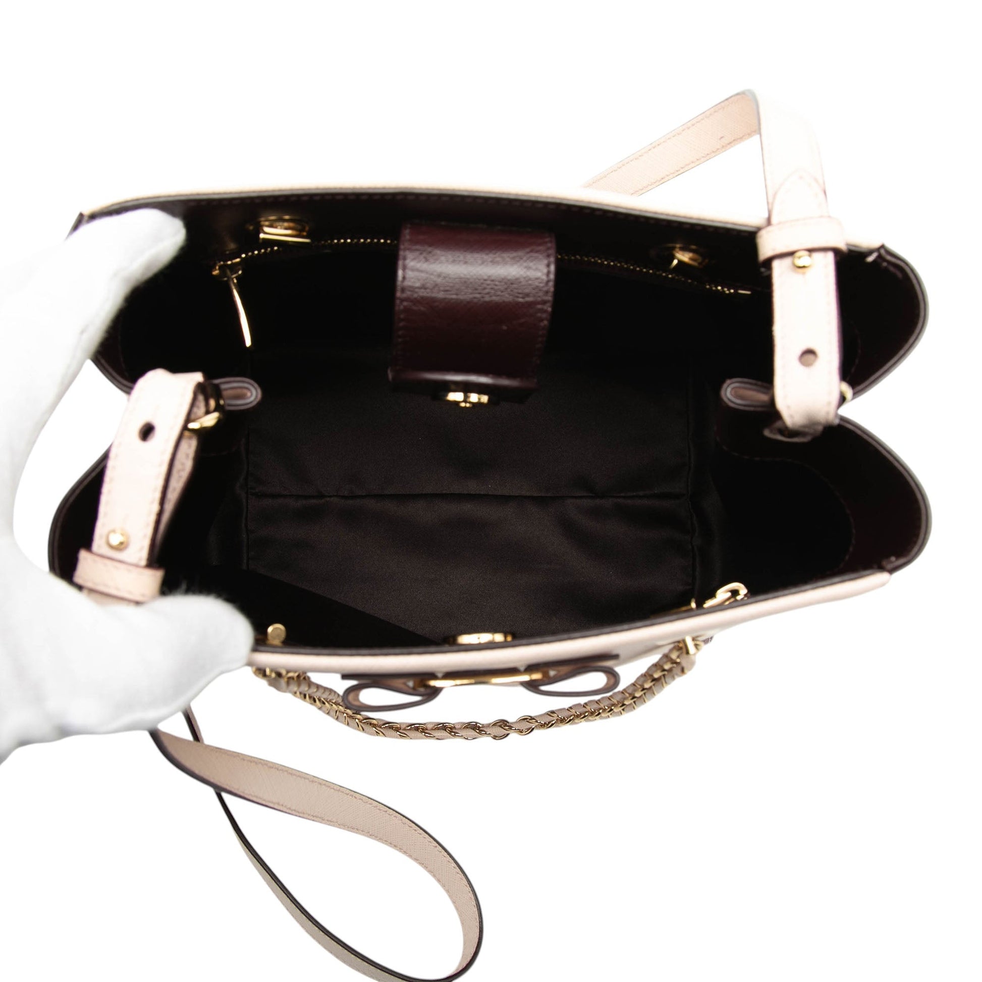 Ombre Leather Vara Bow Satchel