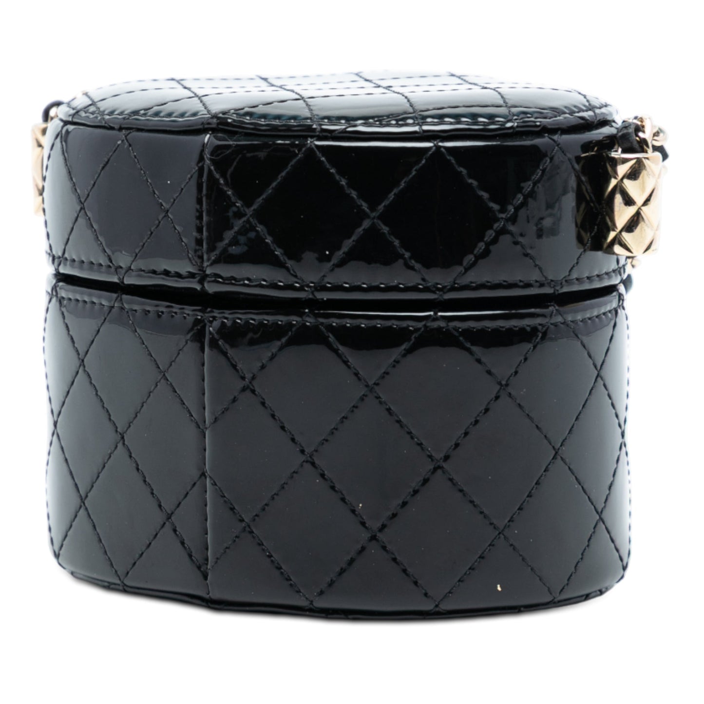 Chanel CC Quilted Patent Vanity Case with Chain