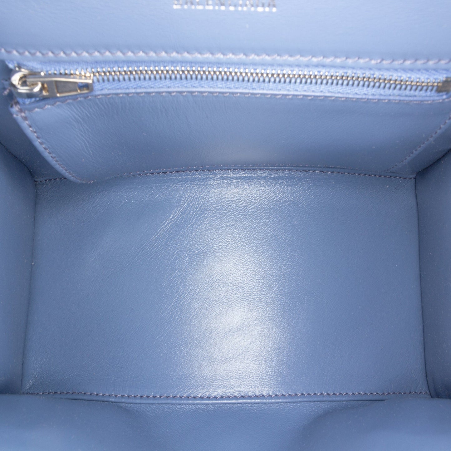 Balenciaga Small BB Monogram Denim Hourglass Top Handle Bag