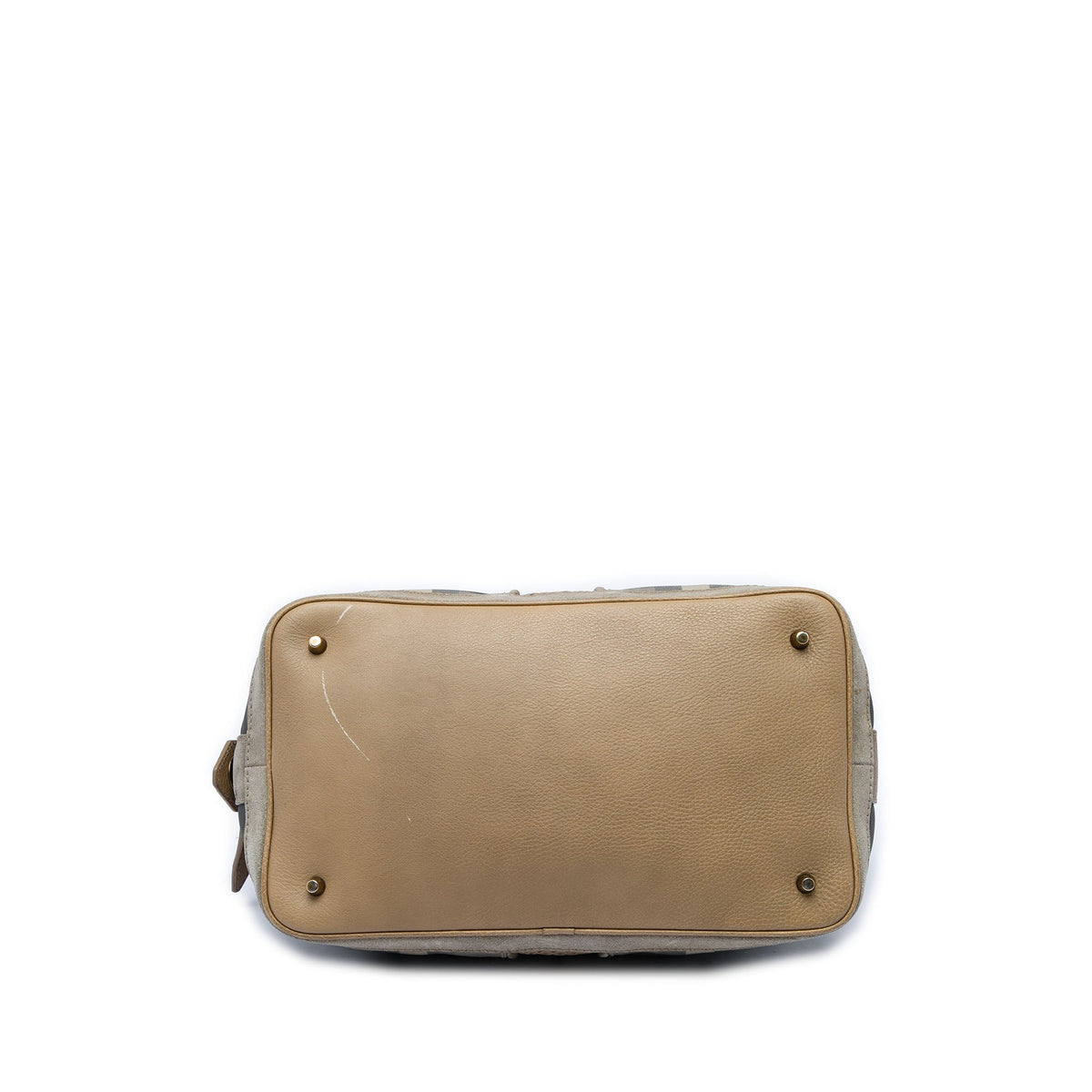 Burberry Smoke Check Coated Canvas Gilmoure Satchel — Gray