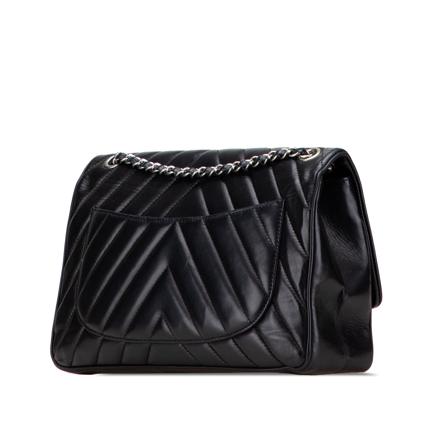 Chanel Jumbo Chevron Lambskin Leo Lion Flap