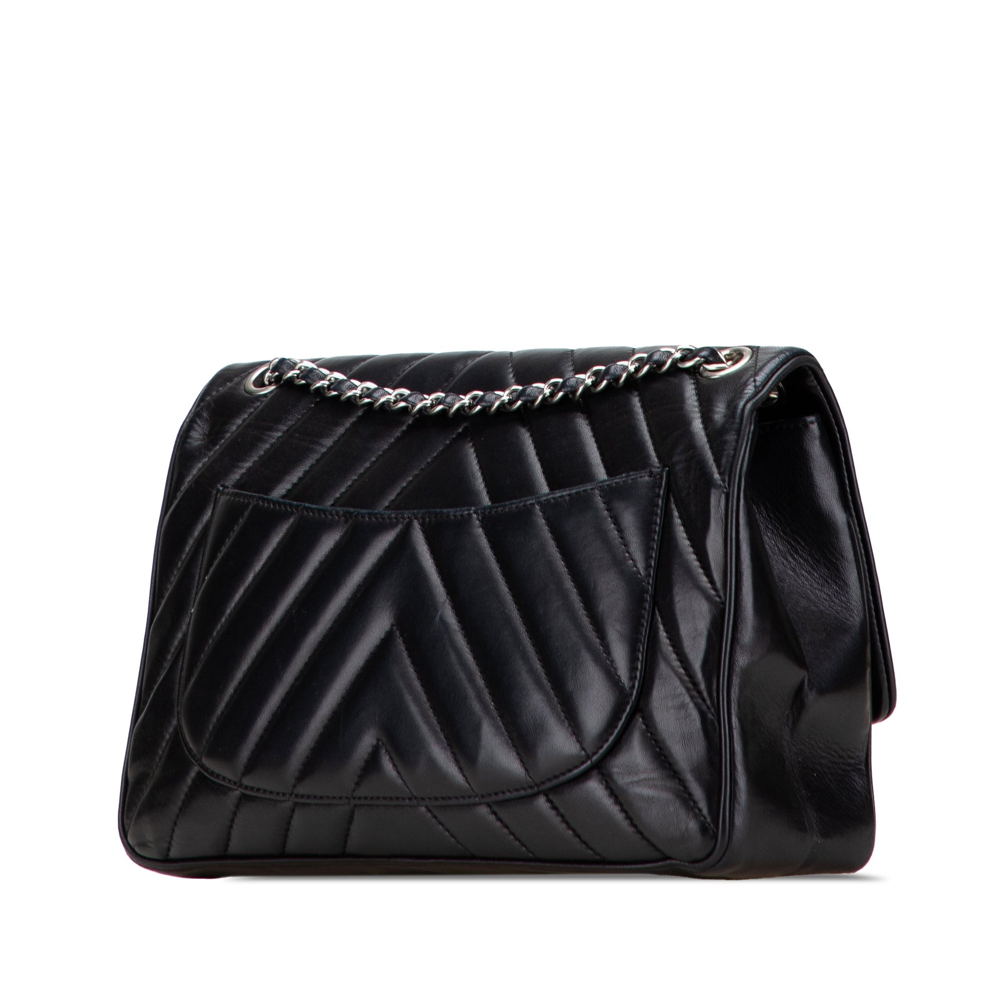 Chanel Jumbo Chevron Lambskin Leo Lion Flap
