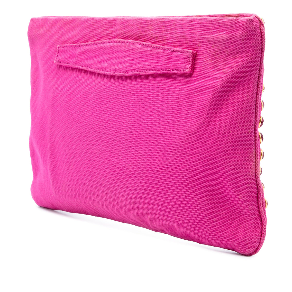 Prada Canvas Canapa Bijoux Clutch — Pink