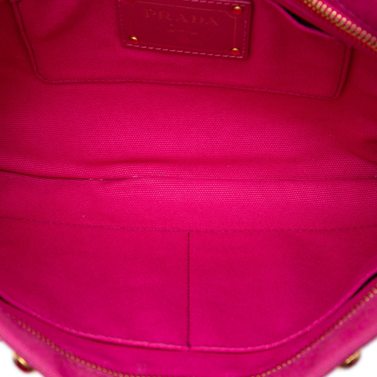 Prada Canvas Canapa Bijoux Clutch — Pink