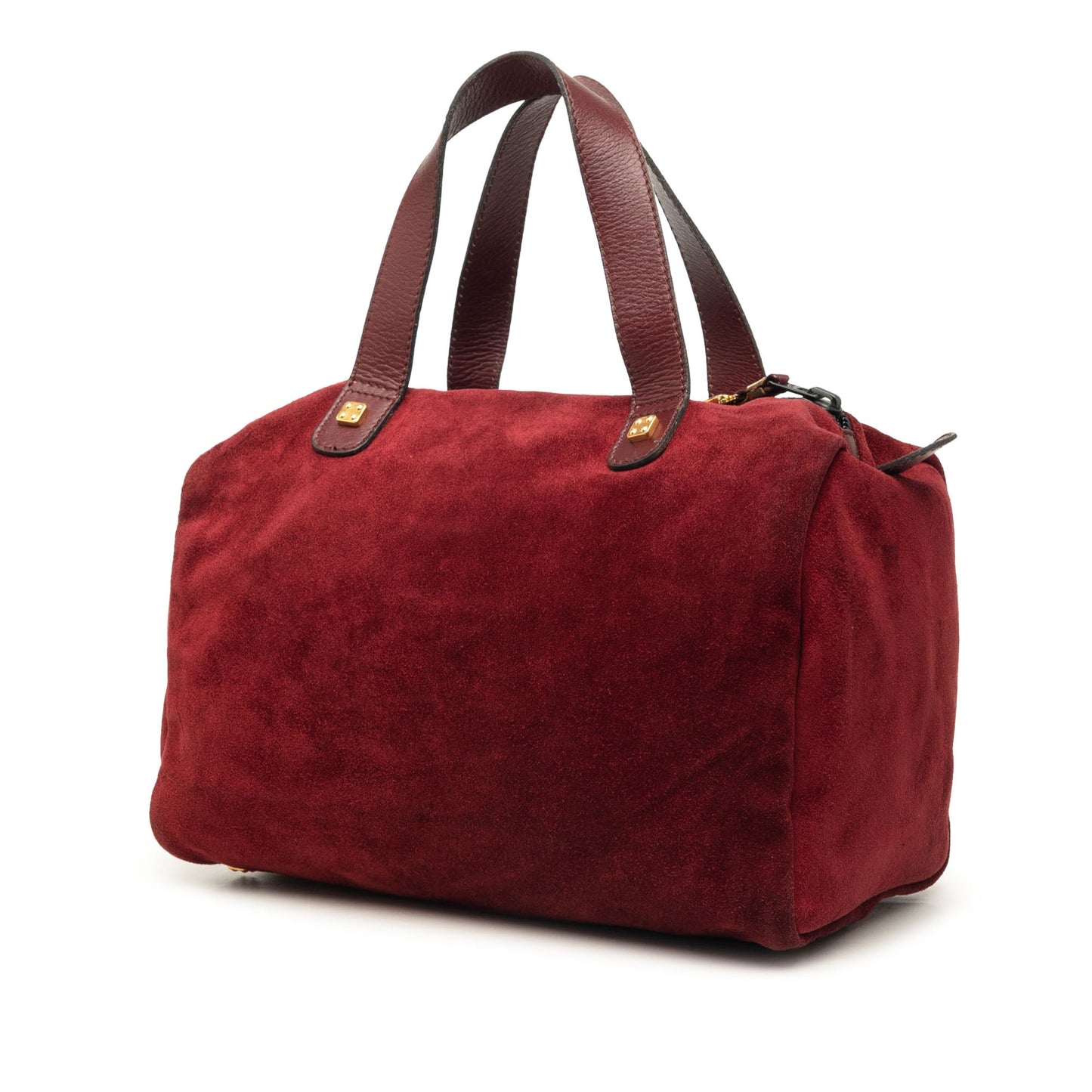 LOEWE Suede Anagram Boston Bag