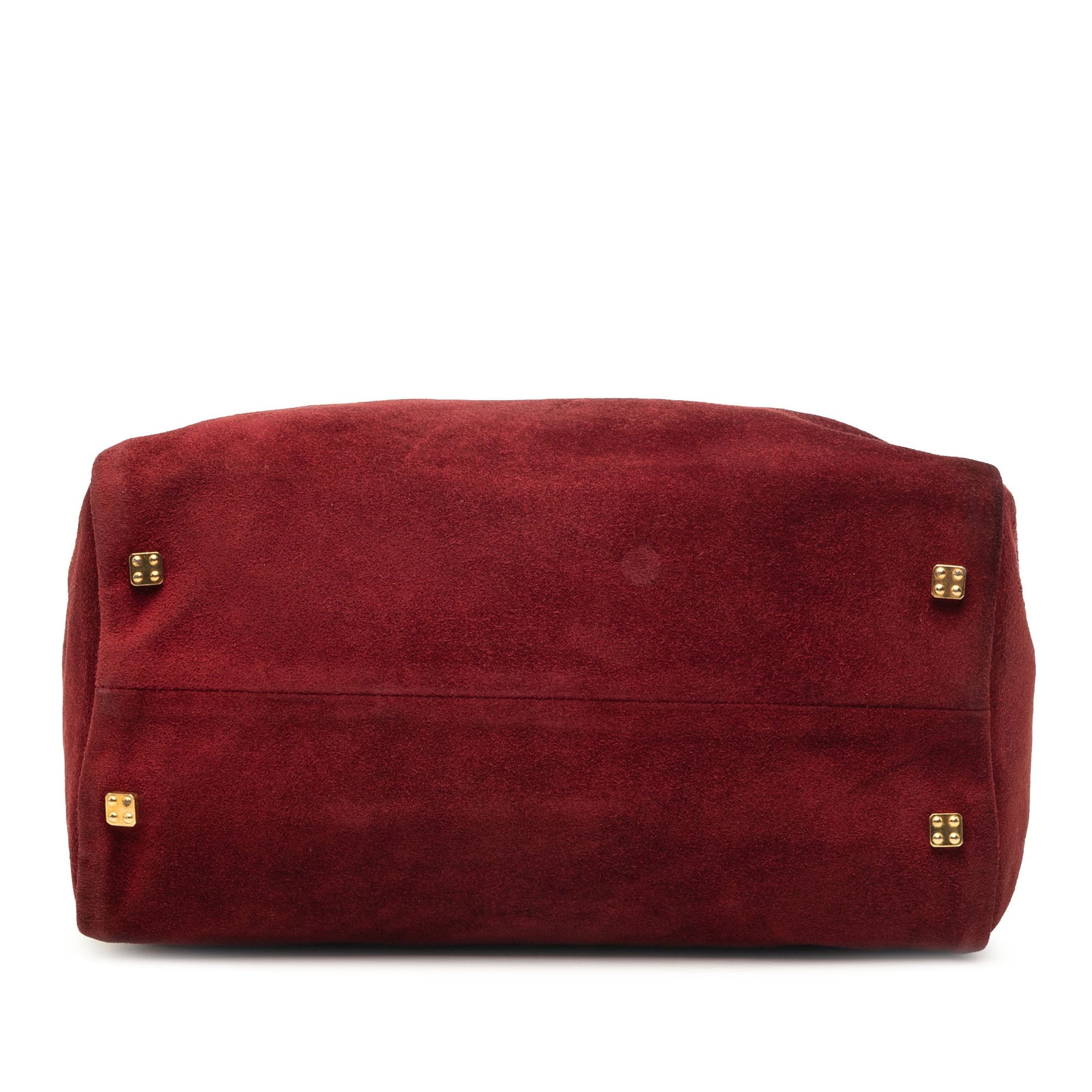 LOEWE Suede Anagram Boston Bag
