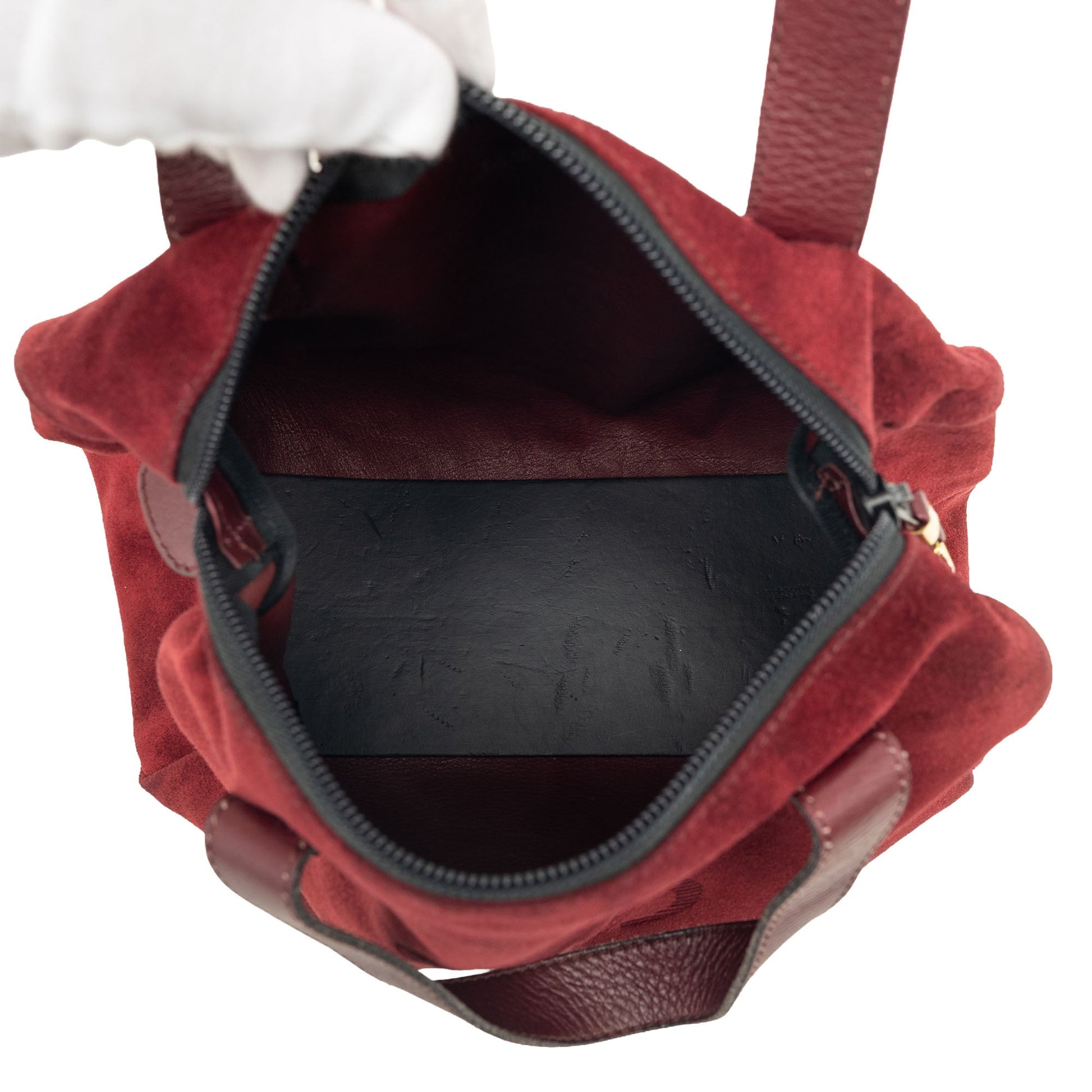 LOEWE Suede Anagram Boston Bag