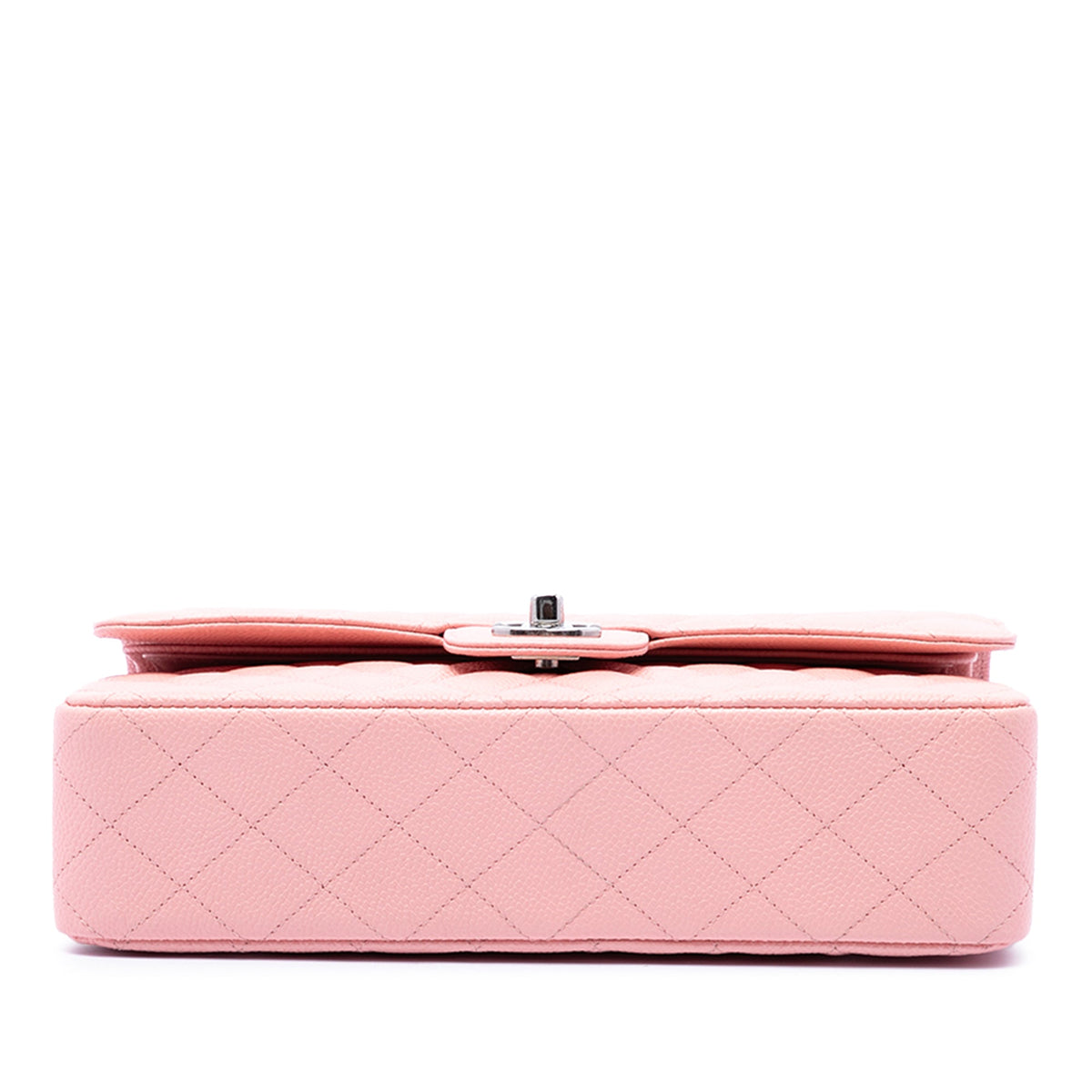 Chanel Medium Classic Caviar Double Flap — Pink