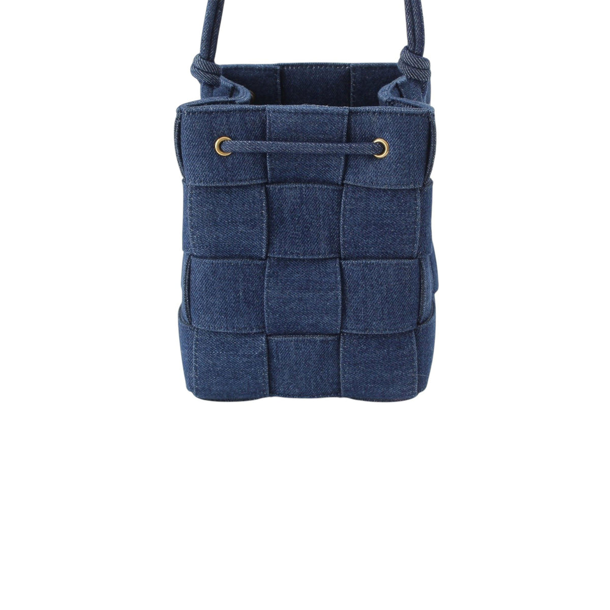 Bottega Veneta Small Denim Maxi Intrecciato Cassette Bucket Bag
