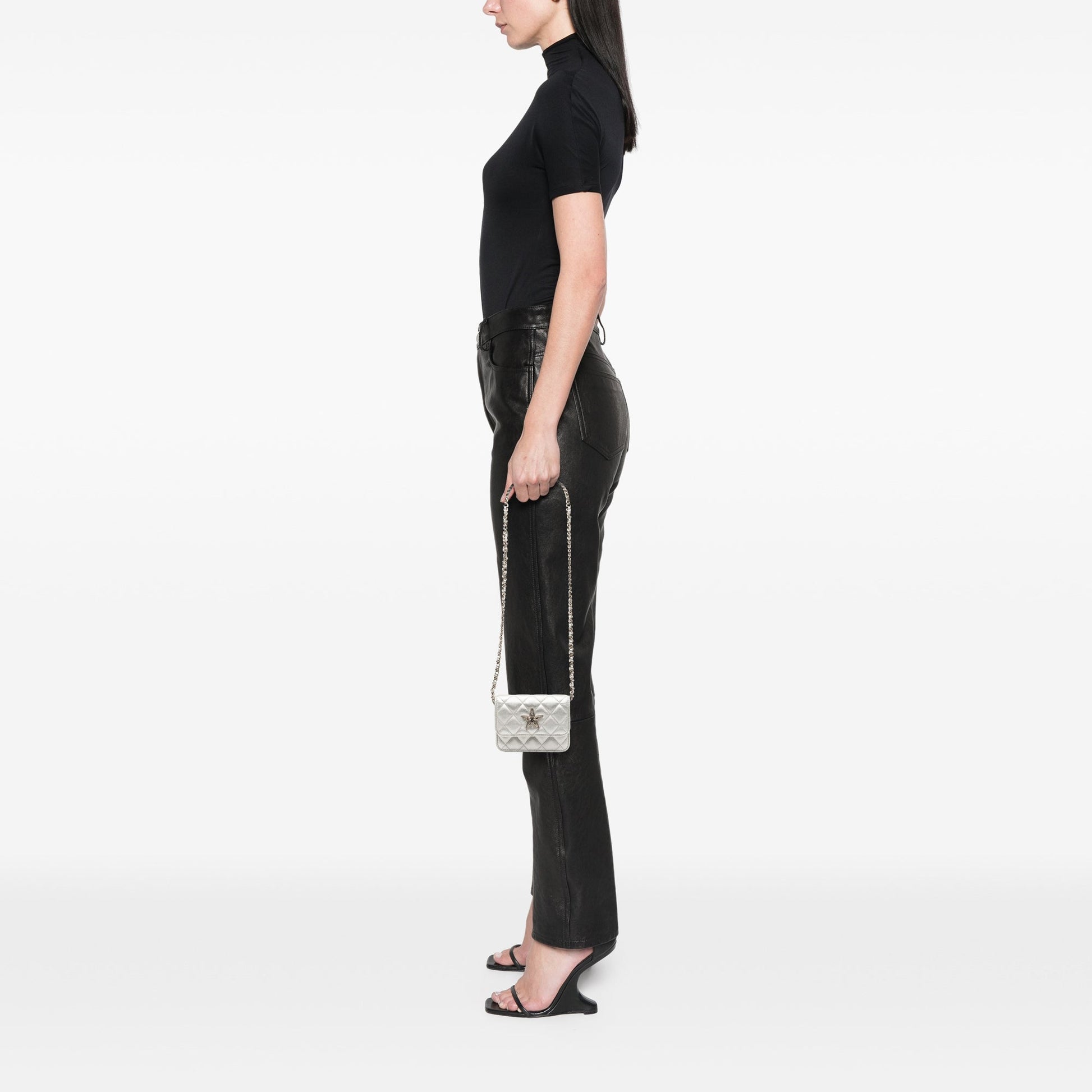 Chanel Metallic Lambskin Crystal Star Chain Belt Bag