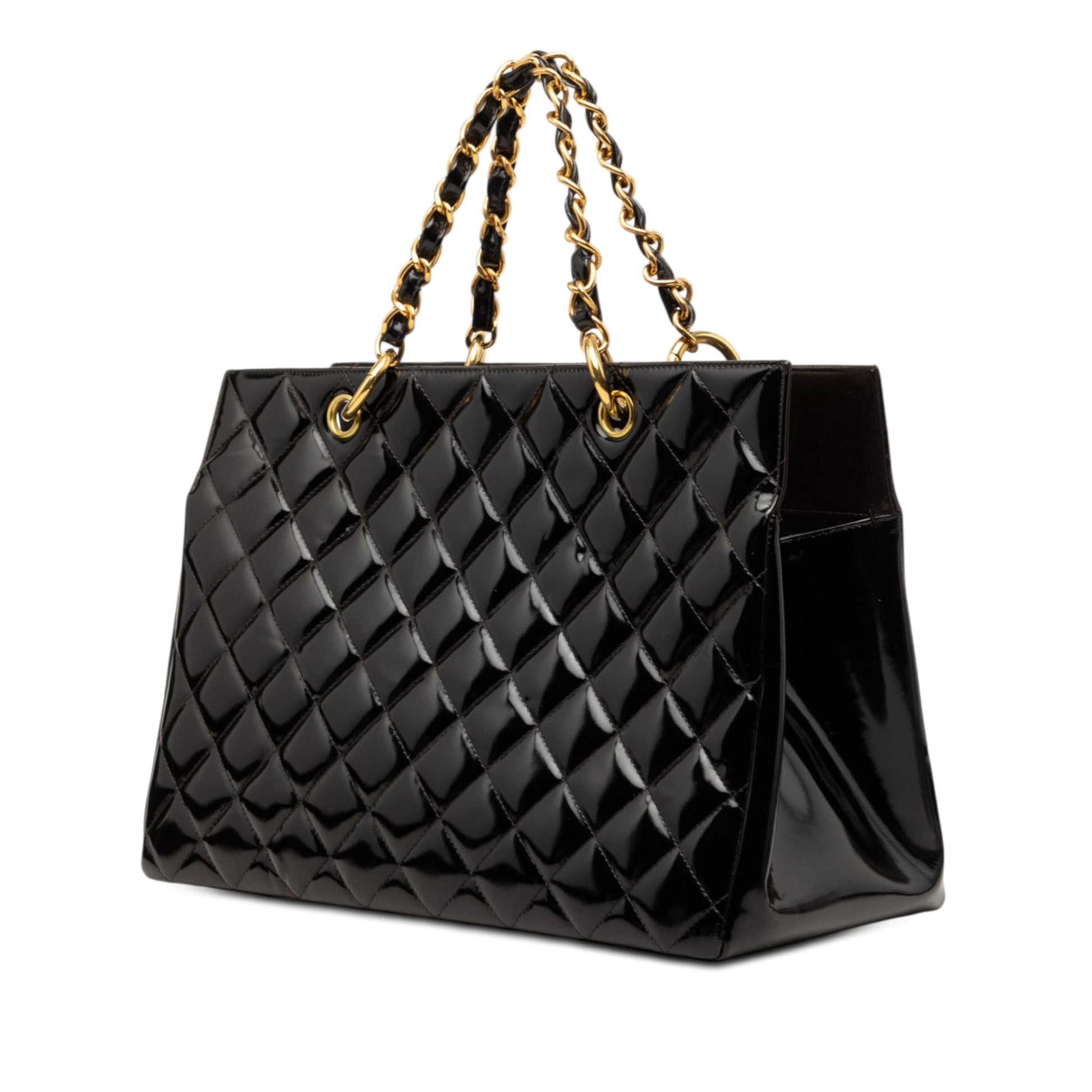 Chanel Grand CC Patent Timeless Shopping Tote