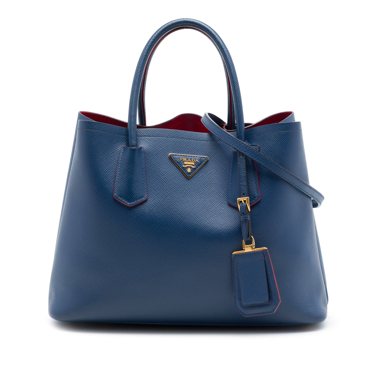 Prada Medium Saffiano Cuir Double Handle Satchel