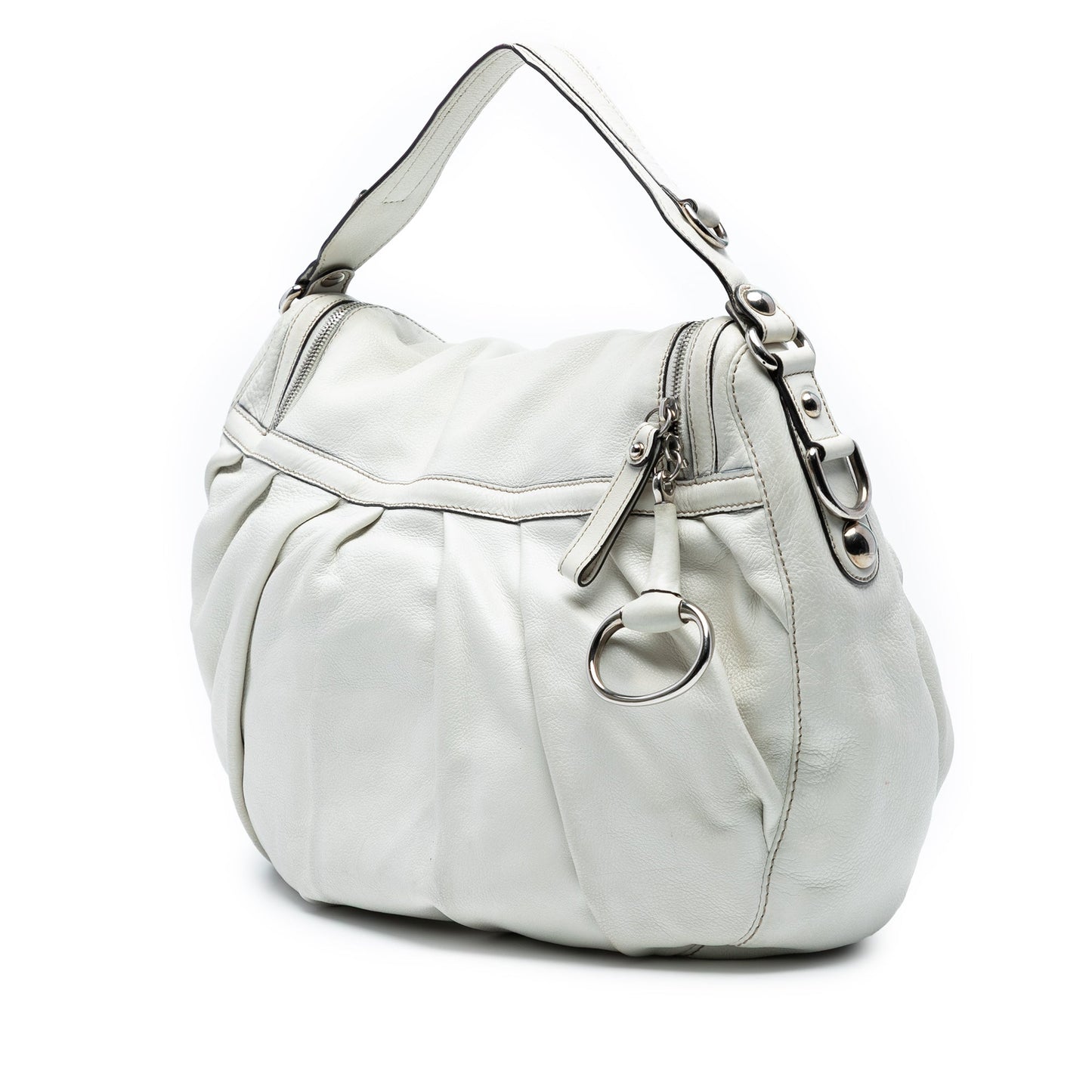 Gucci Medium Pebbled Calfskin Icon Bit Satchel