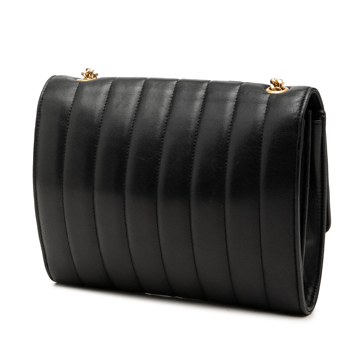 Saint Laurent Matelasse Lambskin Monogram Vicky Chain Wallet