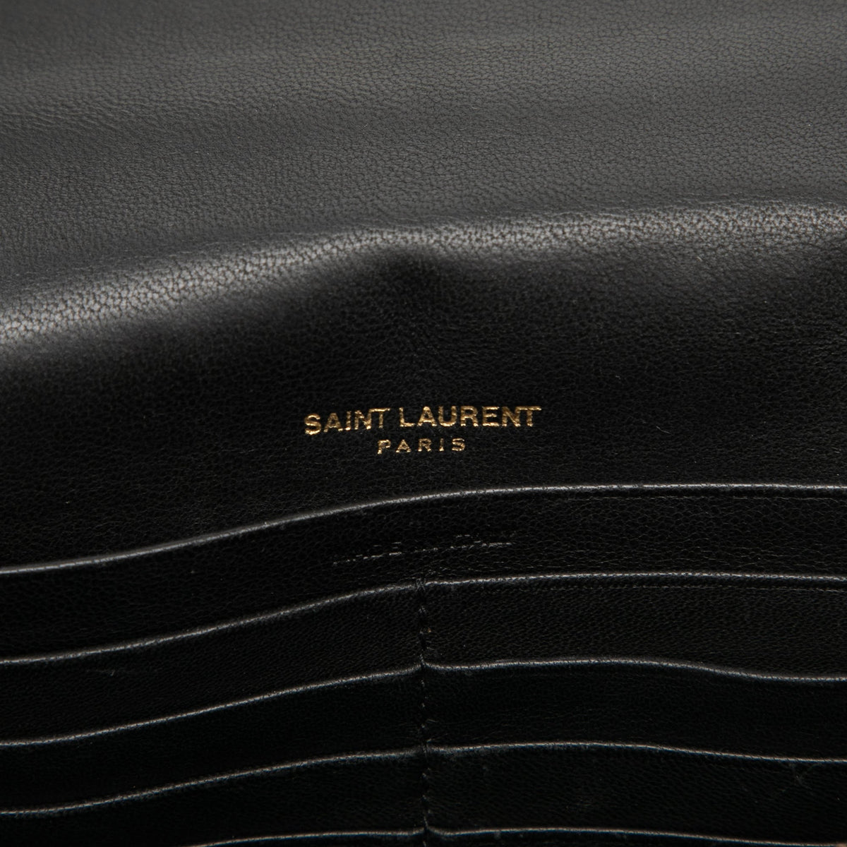 Saint Laurent Matelasse Lambskin Monogram Vicky Chain Wallet