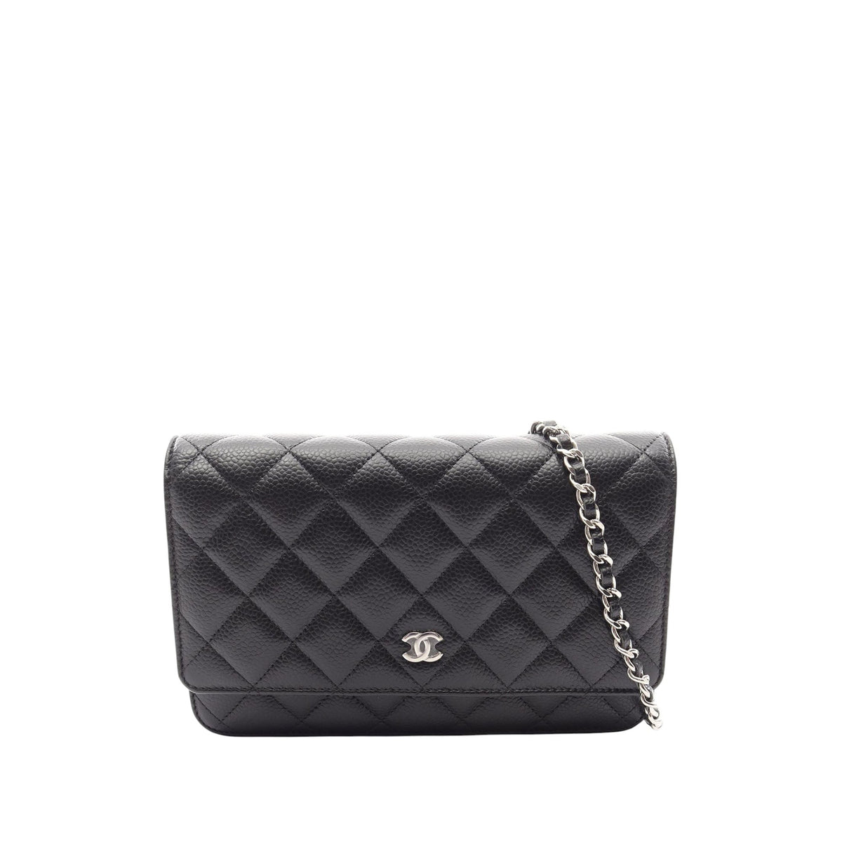 Chanel CC Quilted Caviar Wallet on Chain