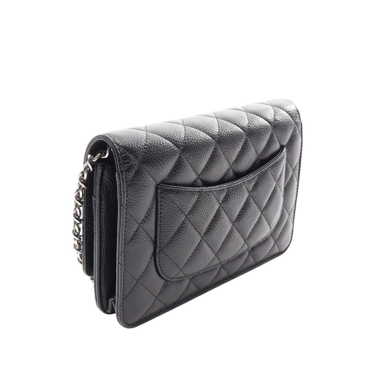 Chanel CC Quilted Caviar Wallet on Chain