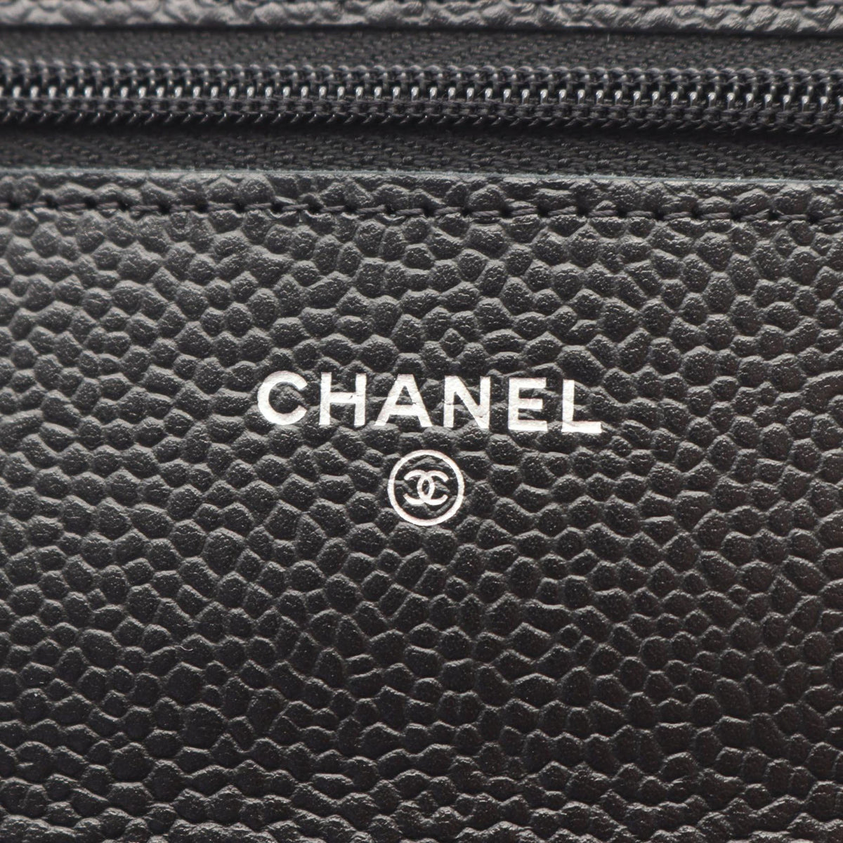 Chanel CC Quilted Caviar Wallet on Chain