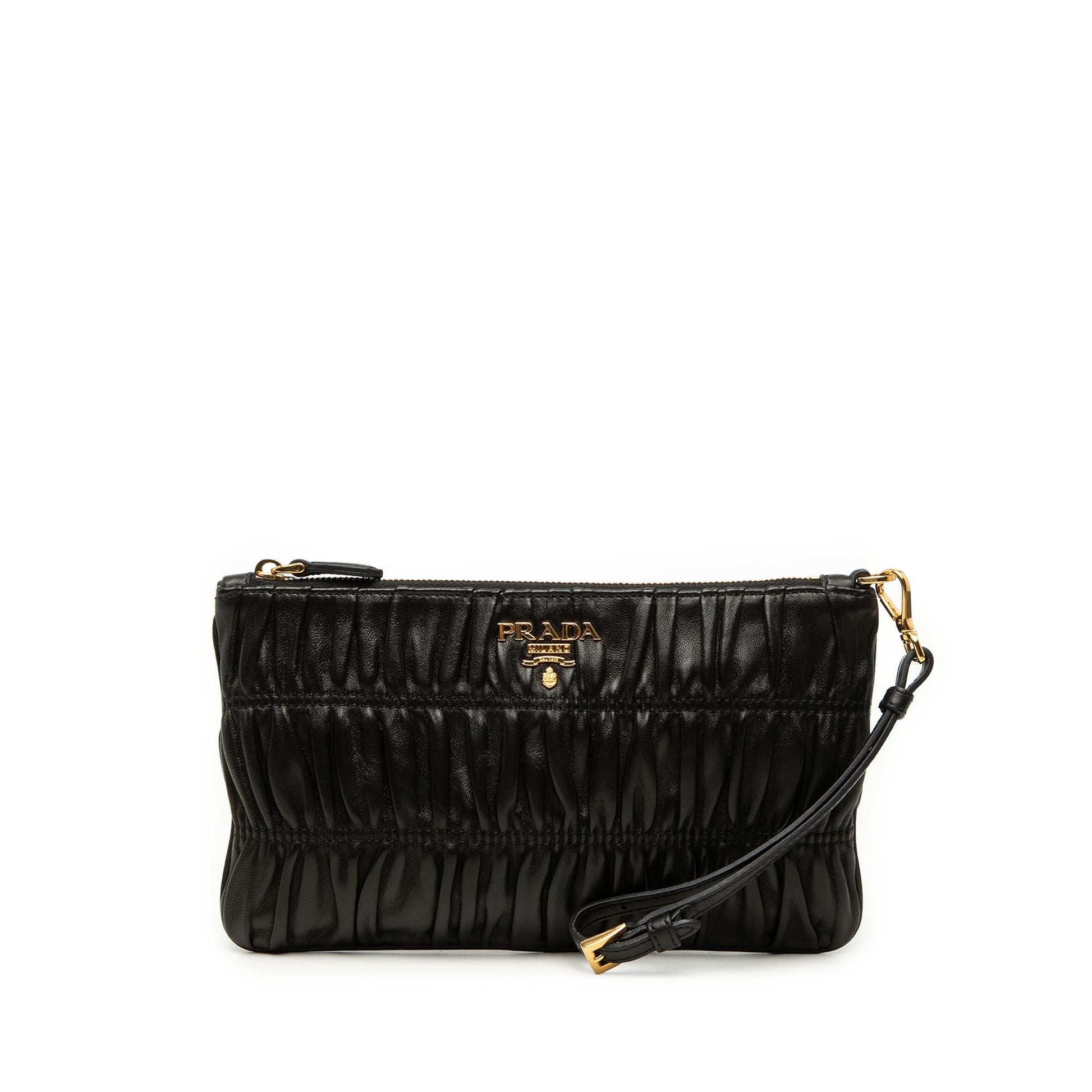 Prada Nappa Gaufre Wristlet Clutch