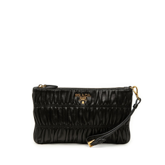 Prada Nappa Gaufre Wristlet Clutch