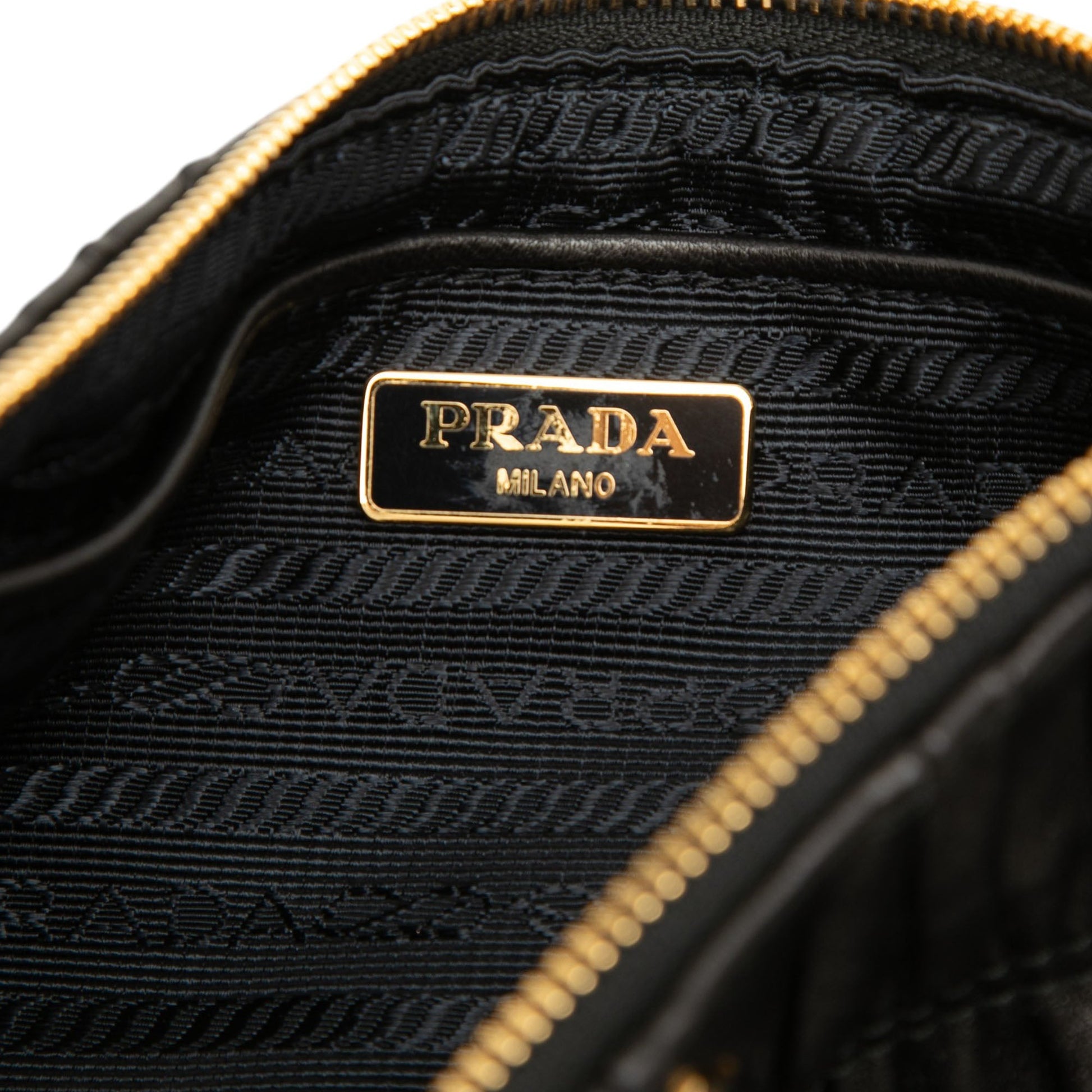 Prada Nappa Gaufre Wristlet Clutch