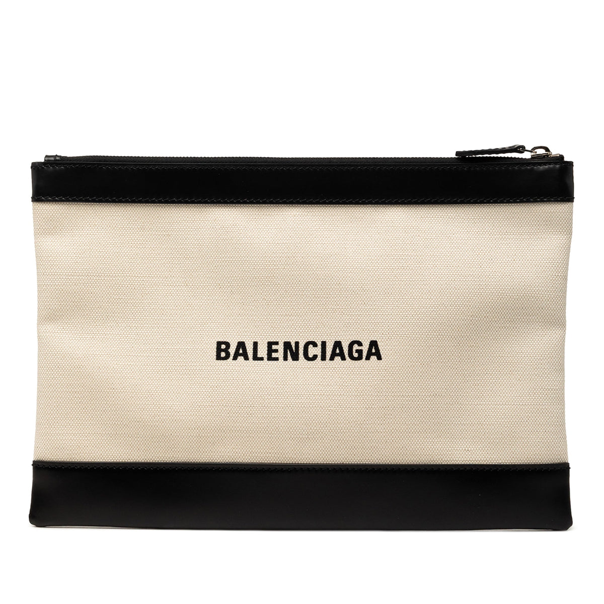 Balenciaga Canvas Navy Clip Clutch M