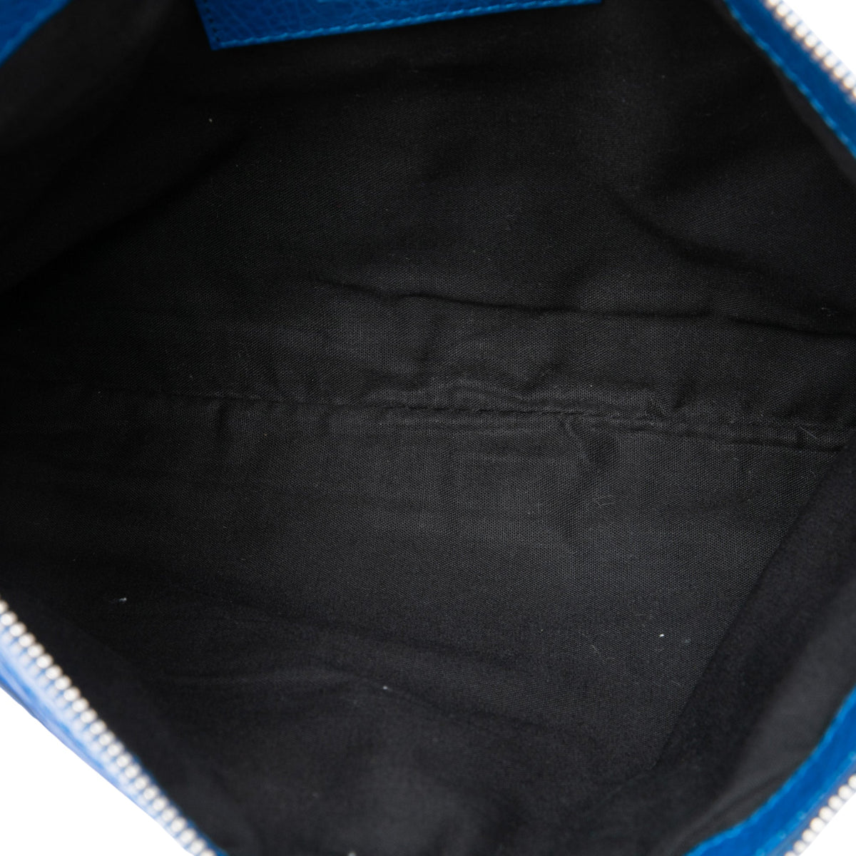 Balenciaga Lambskin Motocross Classic Clip Clutch M — Blue