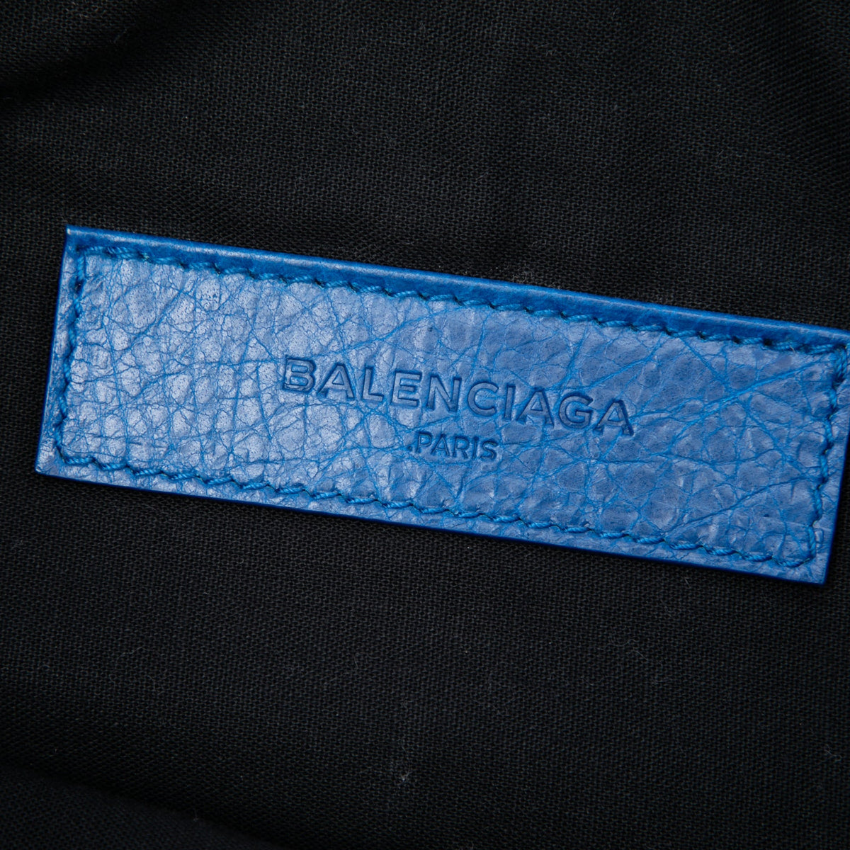 Balenciaga Lambskin Motocross Classic Clip Clutch M — Blue