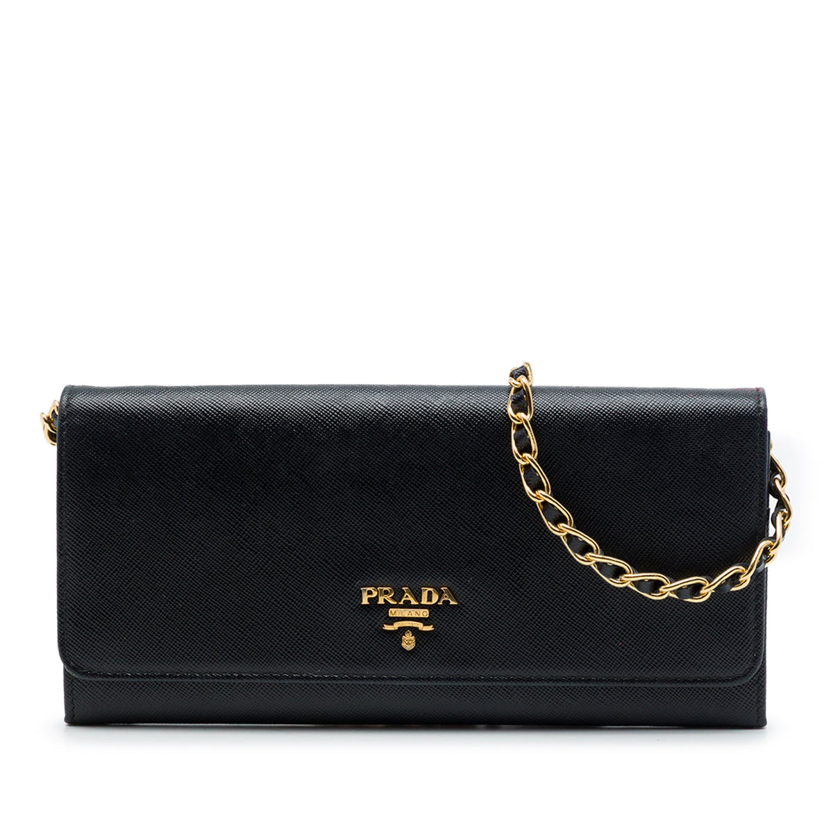 Prada Saffiano Lux Wallet On Chain