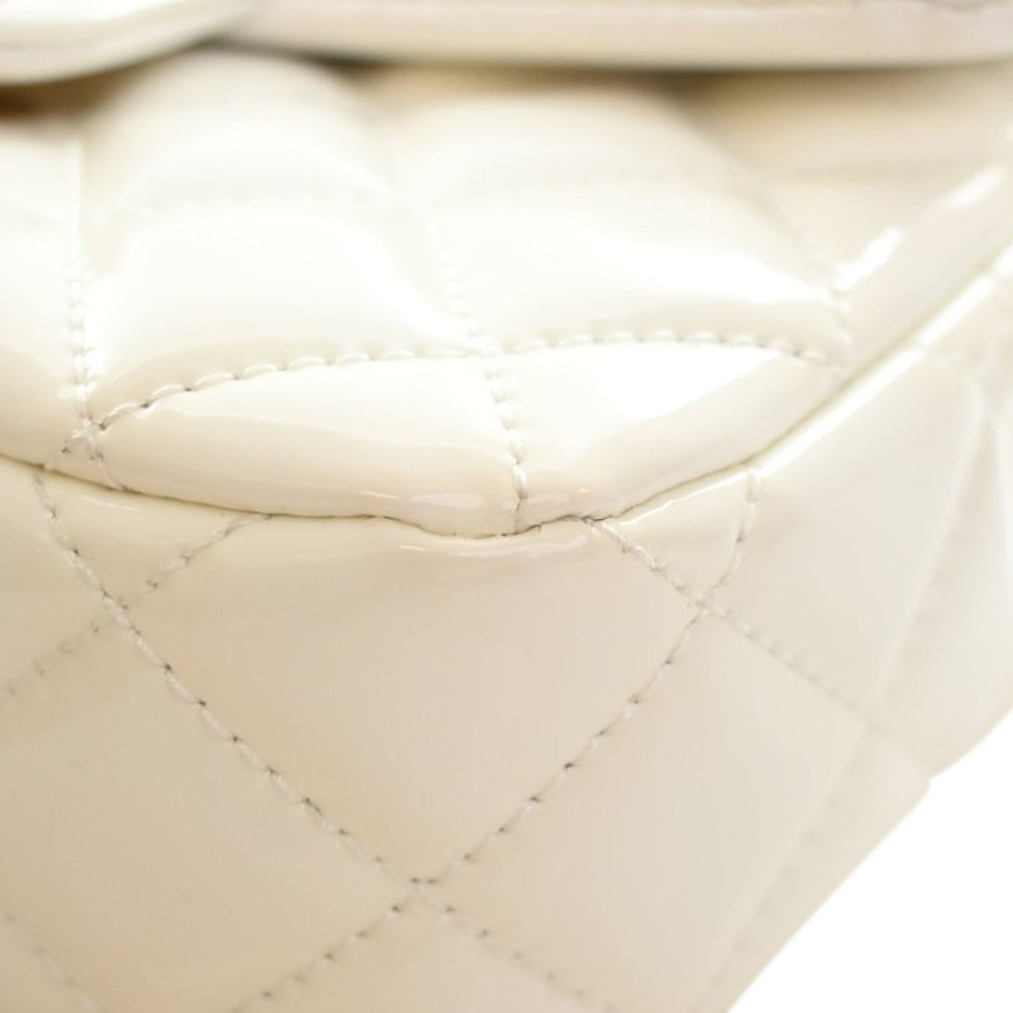 Chanel Mini Square Classic Patent Enamel Coco Hearts Single Flap