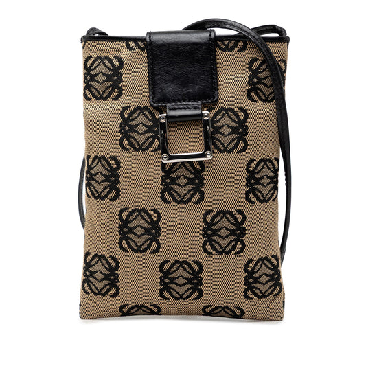 LOEWE Anagram Canvas Phone Pouch Crossbody