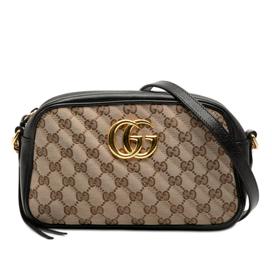 Small GG Marmont Matelasse GG Canvas and Leather Crossbody
