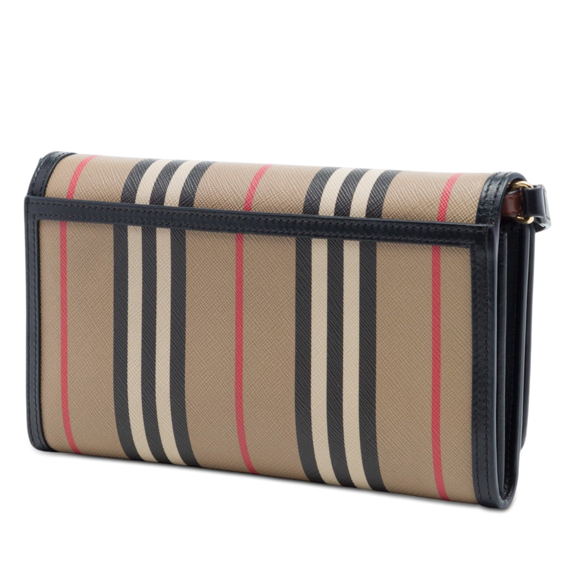 Burberry Icon Stripe E Canvas Hannah Wallet on Strap
