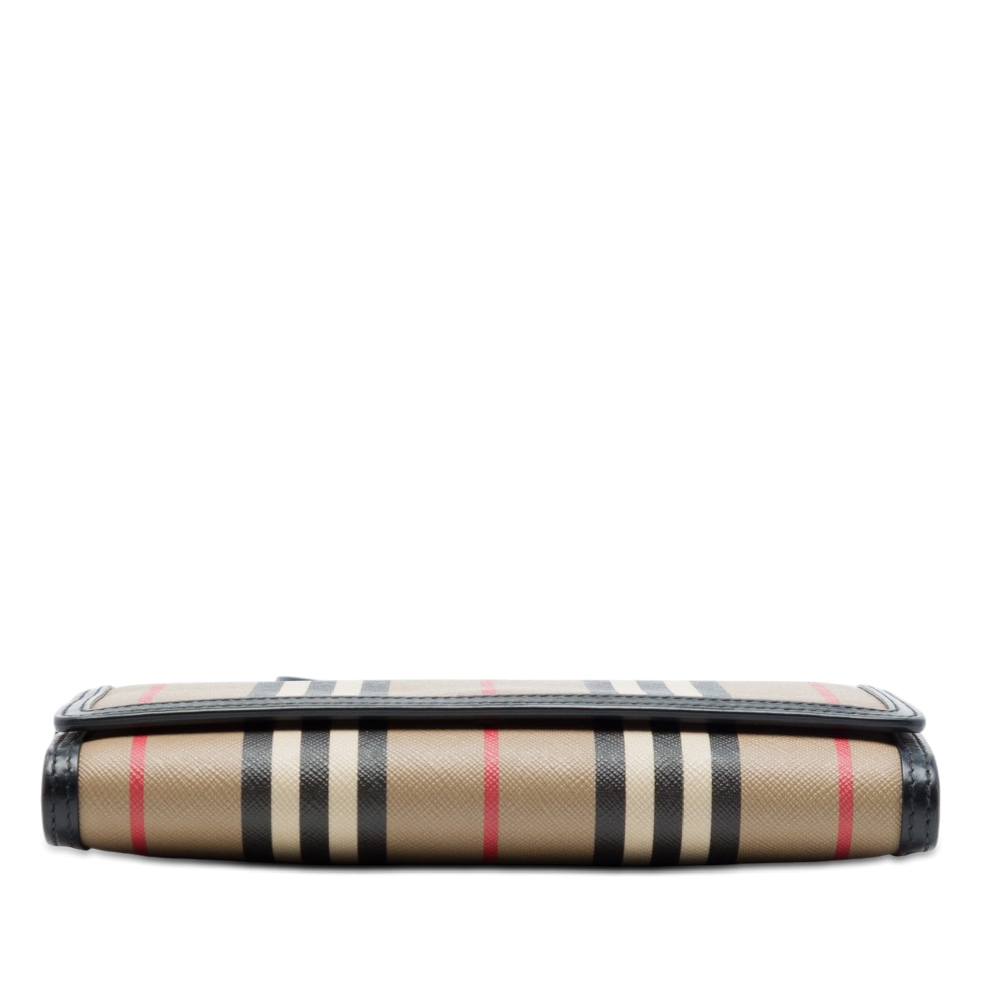 Burberry Icon Stripe E Canvas Hannah Wallet on Strap