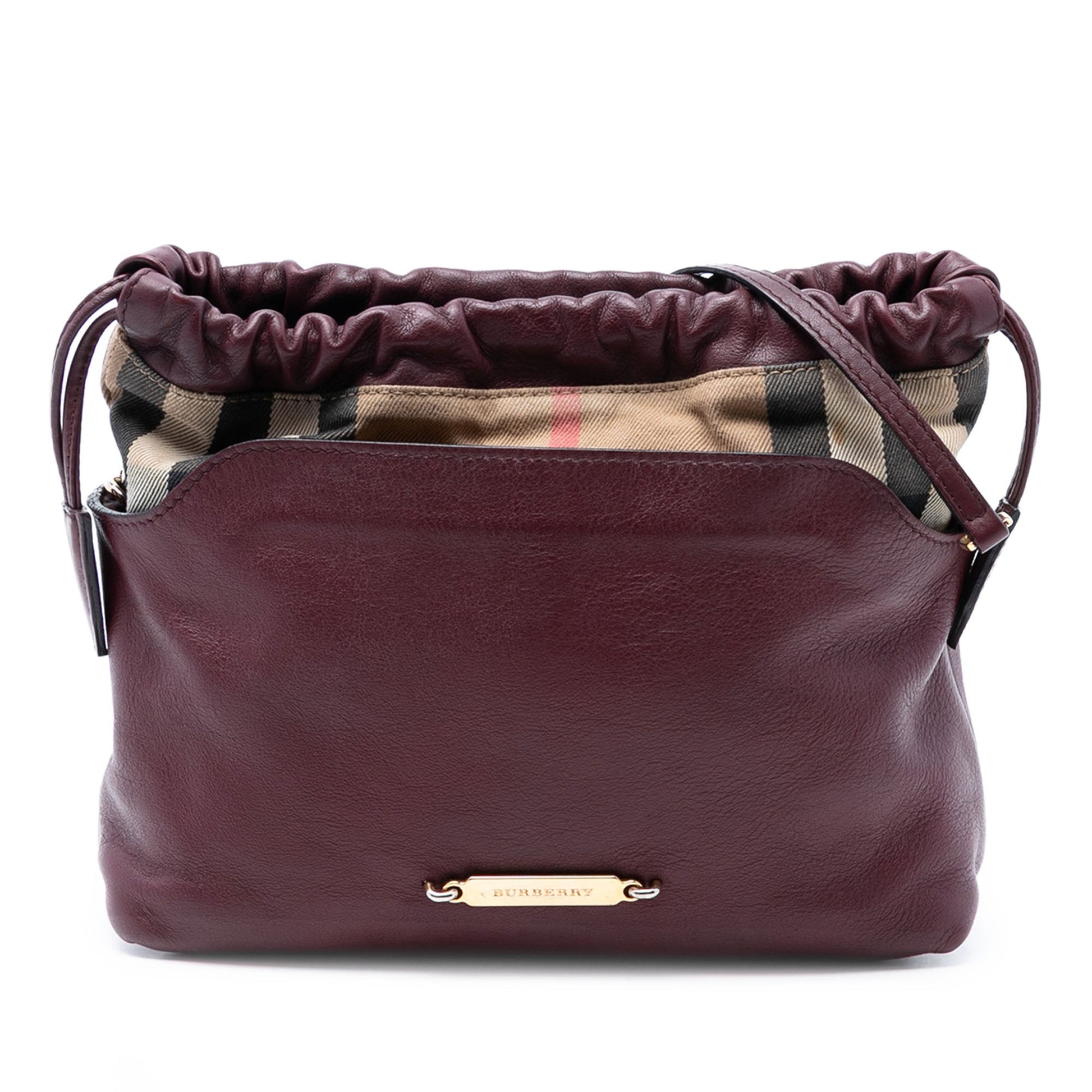 Burberry House Check Canvas and Calfskin Little Crush Crossbody
